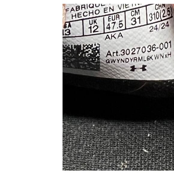 Under Armour Charged Assert 13 Triple Black Mens 13 - Picture 8 of 8